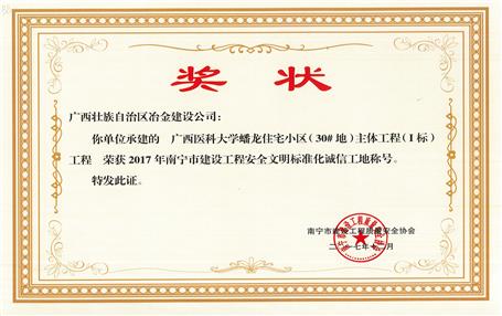 南寧分公司四個項目獲表彰！